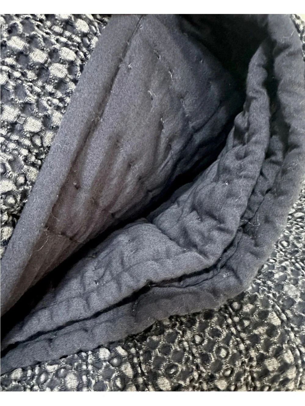 Pottery Barn Honeycomb Quilt, Full/Queen, Midnight Blue